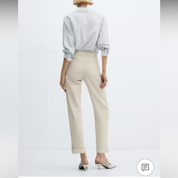 BNWT XS MANGO Highrise Tapered Jeans - Picture 3 of 9